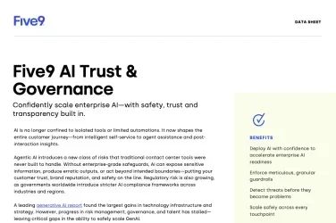 Text document titled "Narisetu Solutions AI Trust & Governance" with sections on enterprise AI and customer trust.