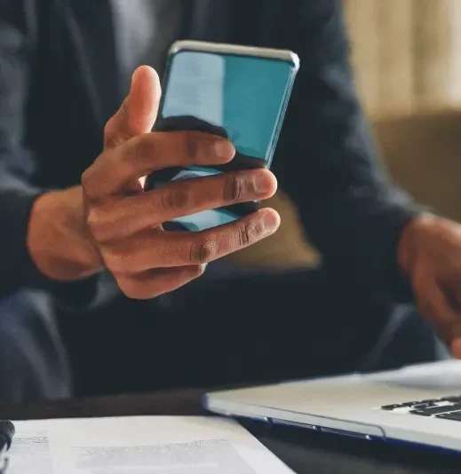 man holding phone