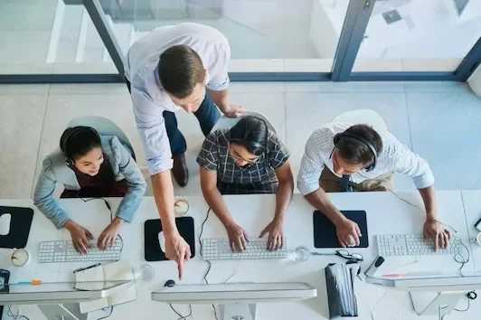 People Working at Desk