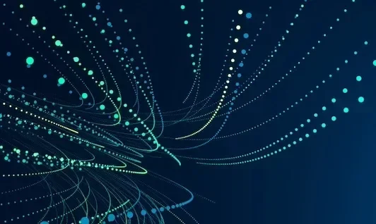 Black Visual with Blue Dots