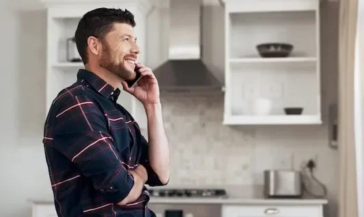 Man Talking on Phone