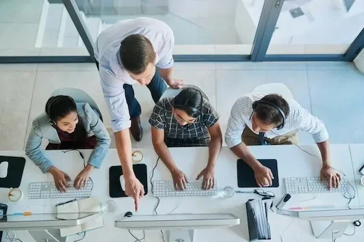 People working in an office