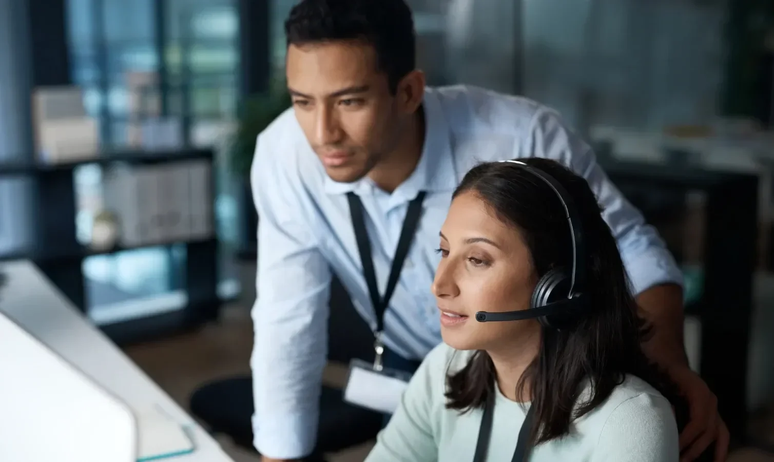 People working in an office