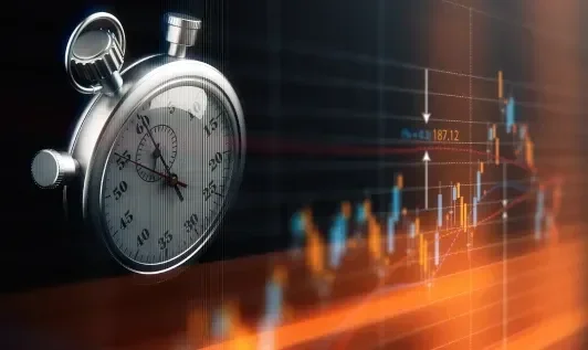 Stopwatch with Chart Behind