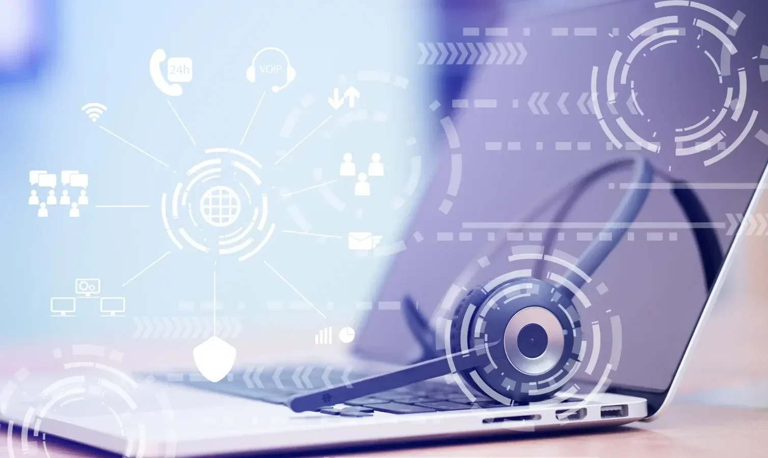 Visuals of AI assistance options for call centers
