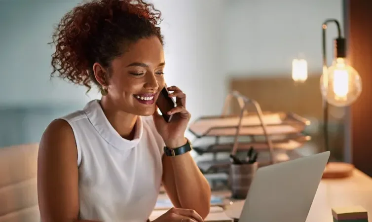 Woman using phone